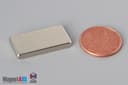 1" x 1/2" x 1/8" N40 Neodymium Block Magnet - photo 1