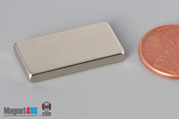 1" x 1/2" x 1/8" N40 Neodymium Block Magnet - photo 3