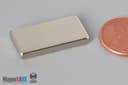 1" x 1/2" x 1/8" N40 Neodymium Block Magnet - photo 3