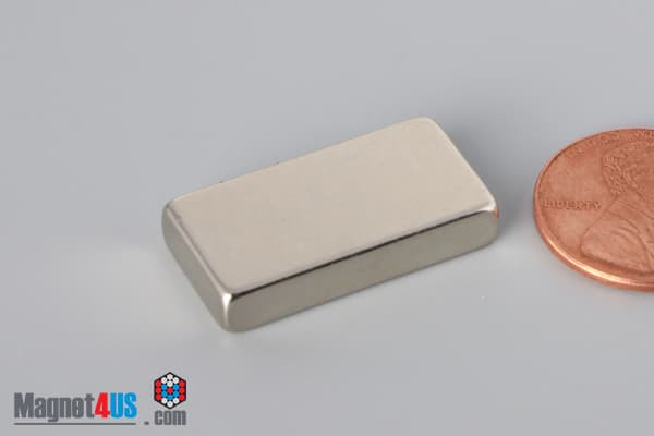 1" x 1/2" x 3/16" N52 Neodymium Block Magnet - photo 3