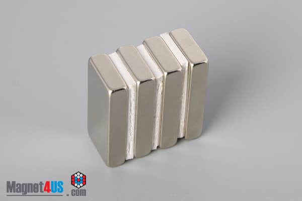 1" x 1/2" x 3/16" N52 Neodymium Block Magnet - photo 4