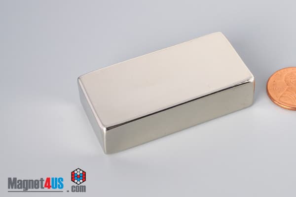 1" x 1/2" x 2" N40 Neodymium Block Magnet - photo 3