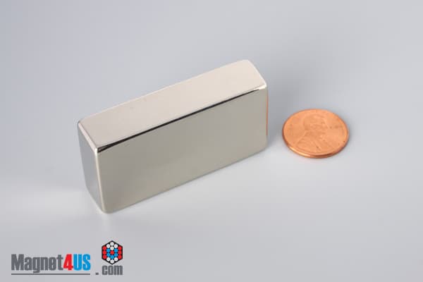 1" x 1/2" x 2" N40 Neodymium Block Magnet - photo 4