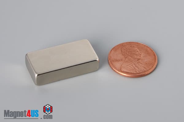 1" x 1/2" x 1/4" N40 Neodymium Block Magnet - photo 1