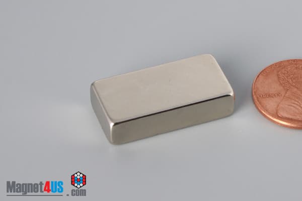 1" x 1/2" x 1/4" N40 Neodymium Block Magnet - photo 3