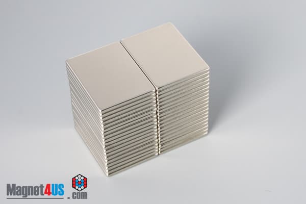 1" x 3/4" x 1/16" N40 Neodymium Block Magnet - photo 4