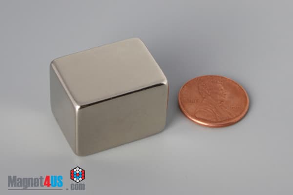 1" x 3/4" x 3/4" N45 Neodymium Block Magnet - photo 1