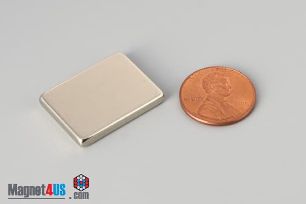 1" x 3/4" x 1/8" N45 Neodymium Block Magnet