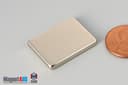 1" x 3/4" x 1/8" N45 Neodymium Block Magnet - photo 3