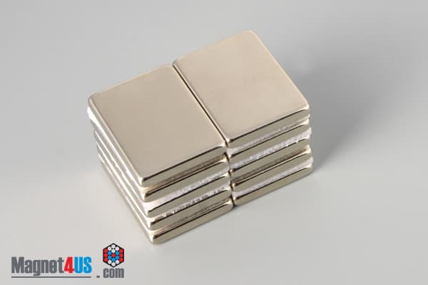 1" x 3/4" x 1/8" N45 Neodymium Block Magnet - photo 4