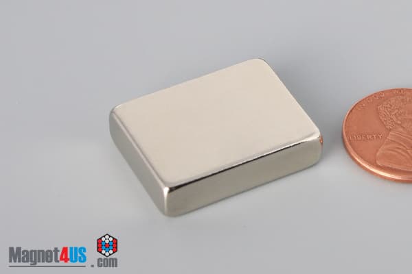 1" x 3/4" x 1/4" N45 Neodymium Block Magnet - photo 3
