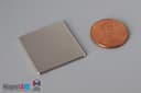 1" x 1" x 1/16" N40 Neodymium Block Magnet - photo 1