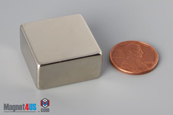 1" x 1" x 1/2" N52 Neodymium Block Magnet