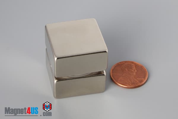 1" x 1" x 1/2" N52 Neodymium Block Magnet - photo 5