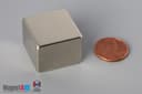 1" x 1" x 3/4" N45 Neodymium Block Magnet - photo 1