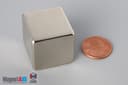 1" x 1" x 1" N45 Neodymium Block Magnet - photo 1