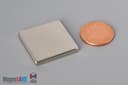 1" x 1" x 1/8" N52 Neodymium Block Magnet - photo 1