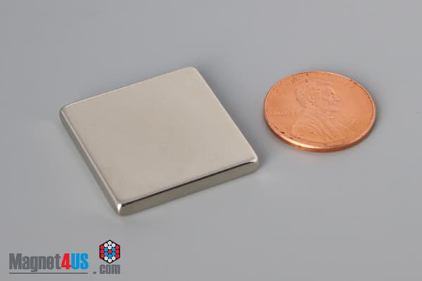 1" x 1" x 1/8" N52 Neodymium Block Magnet