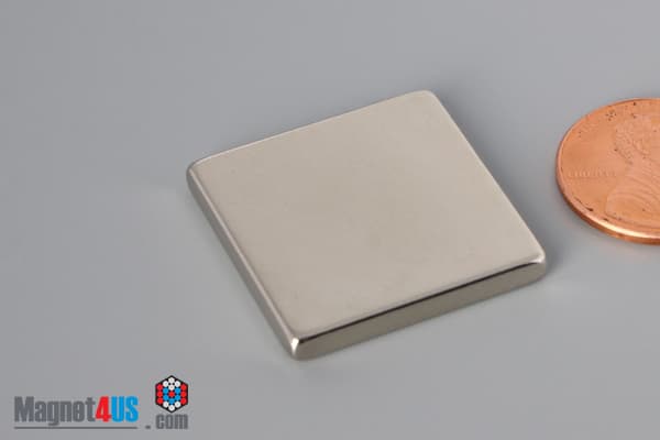 1" x 1" x 1/8" N52 Neodymium Block Magnet - photo 3
