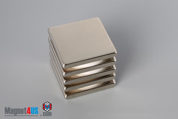 1" x 1" x 1/8" N52 Neodymium Block Magnet - photo 4