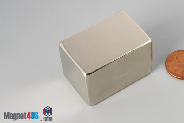 1" x 1" x 1 1/2" N45 Neodymium Block Magnet - photo 3