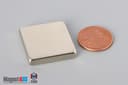 1" x 1" x 3/16" N45 Neodymium Block Magnet - photo 1