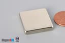 1" x 1" x 3/16" N45 Neodymium Block Magnet - photo 3