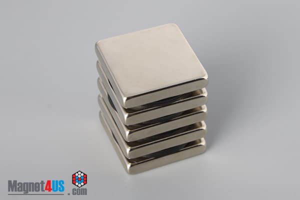 1" x 1" x 3/16" N45 Neodymium Block Magnet - photo 5
