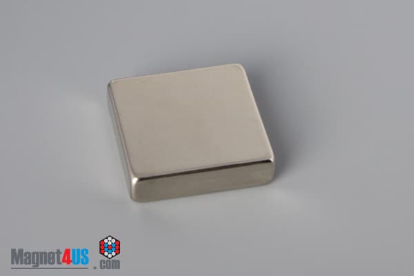 1" x 1" x 1/4" N52 Neodymium Block Magnet - photo 2