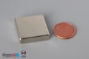 1" x 1" x 1/4" N52 Neodymium Block Magnet - photo 1