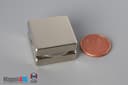 1" x 1" x 1/4" N52 Neodymium Block Magnet - photo 5