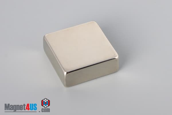 1" x 1" x 3/8" N52 Neodymium Block Magnet - photo 2
