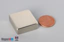 1" x 1" x 3/8" N52 Neodymium Block Magnet - photo 1
