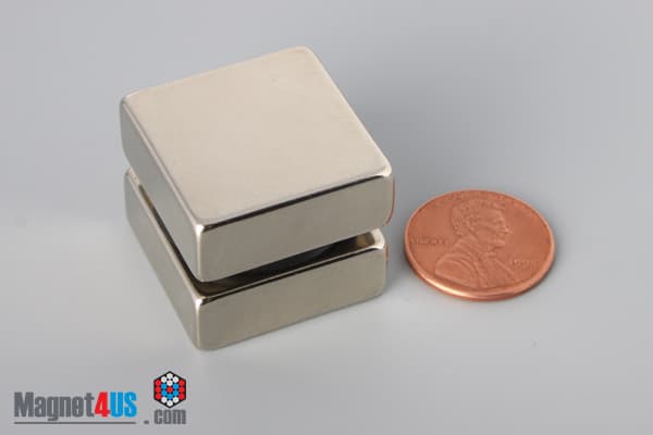 1" x 1" x 3/8" N52 Neodymium Block Magnet - photo 5