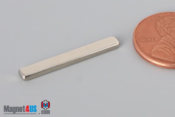 1" x 1/8" x 1/16" N40 Neodymium Block Magnet - photo 3