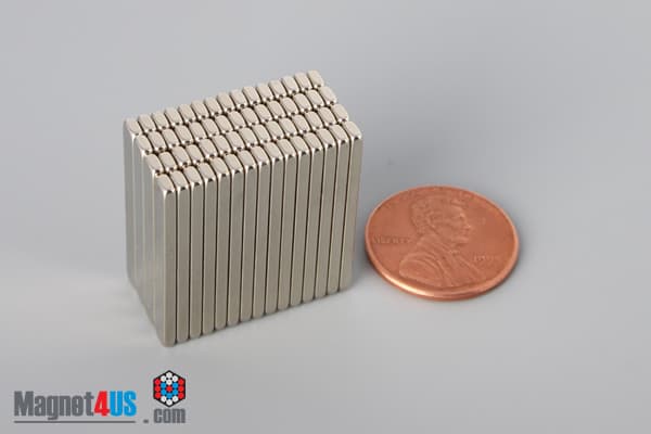 1" x 1/8" x 1/16" N40 Neodymium Block Magnet - photo 5