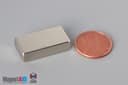 1" x 1/4" x 1/2" N45 Neodymium Block Magnet - photo 1