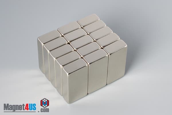 1" x 1/4" x 1/2" N45 Neodymium Block Magnet - photo 4