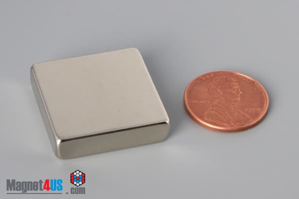 1" x 1/4" x 1" N45 Neodymium Block Magnet