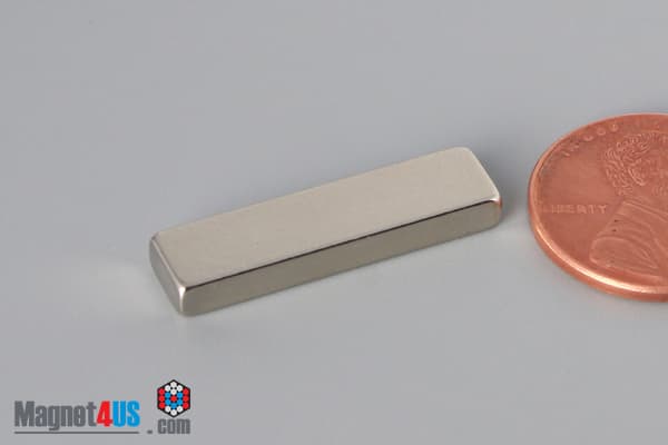 1" x 1/4" x 1/8" N40 Neodymium Block Magnet - photo 3