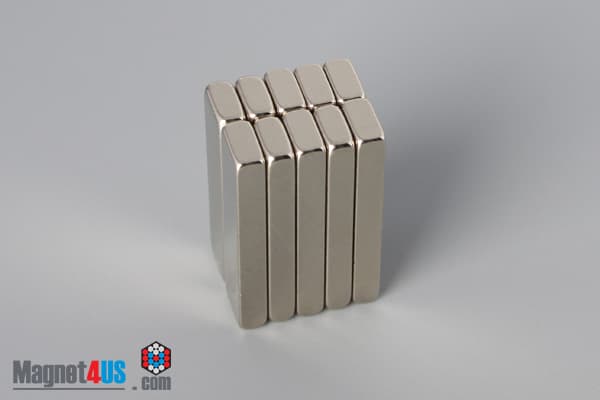 1" x 1/4" x 1/8" N40 Neodymium Block Magnet - photo 4
