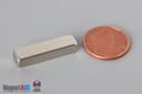 1" x 1/4" x 3/16" N45 Neodymium Block Magnet - photo 1