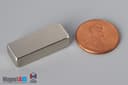 1" x 3/8" x 1/4" N45 Neodymium Block Magnet - photo 1