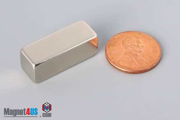 1" x 3/8" x 3/8" N45 Neodymium Block Magnet