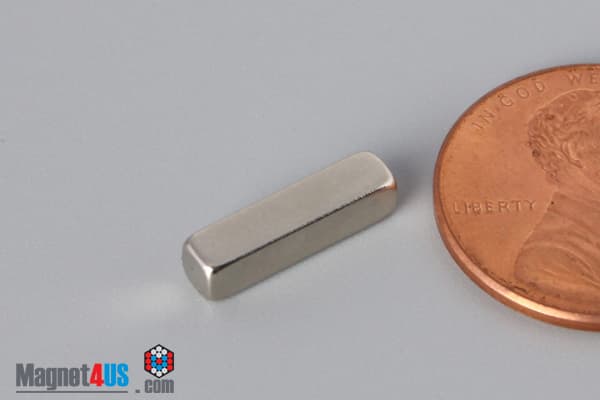 1/8" x 1/8" x 1/2" N45 Neodymium Block Magnet - photo 3