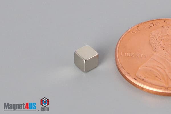 1/8" x 1/8" x 1/8" N52 Neodymium Block Magnet - photo 3