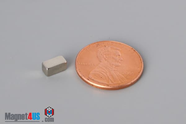 1/8" x 1/8" x 1/4" N52 Neodymium Block Magnet - photo 1