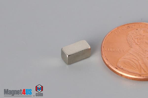 1/8" x 1/8" x 1/4" N52 Neodymium Block Magnet - photo 3