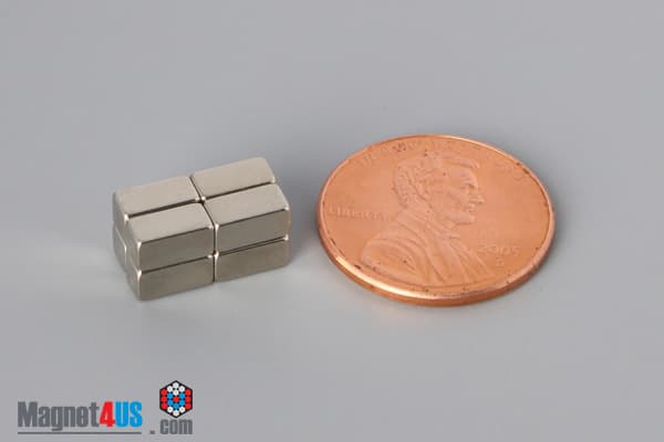 1/8" x 1/8" x 1/4" N52 Neodymium Block Magnet - photo 5