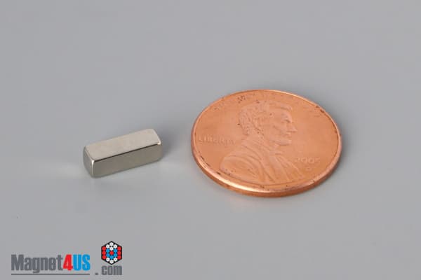 1/8" x 1/8" x 3/8" N52 Neodymium Block Magnet